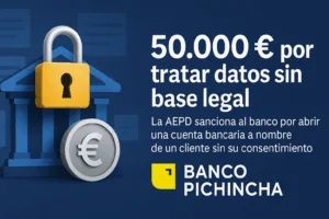 50.000 € por tratar datos sin base legal: el caso del Banco Pichincha